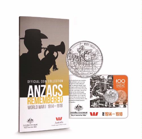 Thumbnail for 2015 Official Coin Collection - Anzacs Remembered WW1 1914-1918 (No Poppy Dollar)