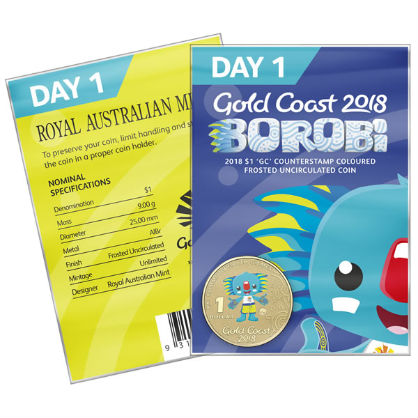 Thumbnail for 2018 Commonwealth Games Coloured Borobi Dollar - Day 1