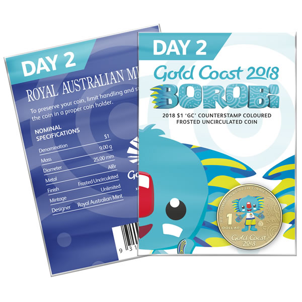 Thumbnail for 2018 Commonwealth Games Coloured Borobi Dollar - Day 2