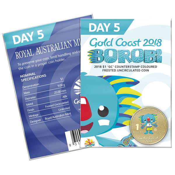 Thumbnail for 2018 Commonwealth Games Coloured Borobi Dollar - Day 5