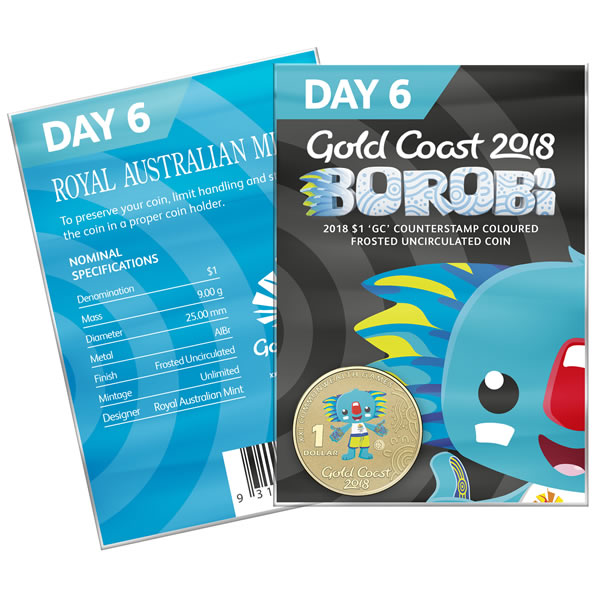 Thumbnail for 2018 Commonwealth Games Coloured Borobi Dollar - Day 6