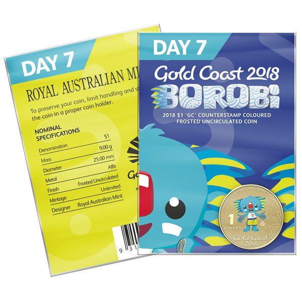 Thumbnail for 2018 Commonwealth Games Coloured Borobi Dollar - Day 7