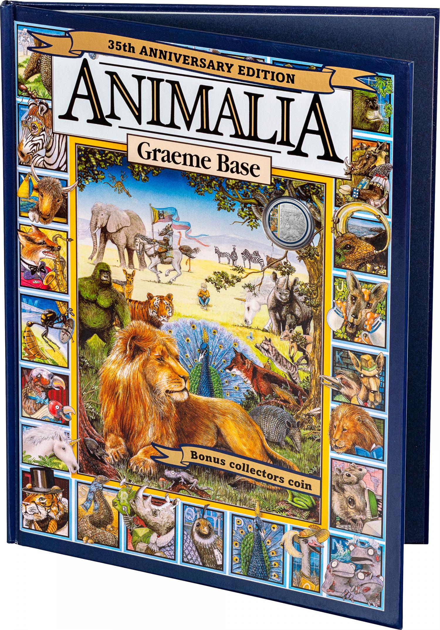 Thumbnail for 2021 .20¢ 35th Anniversary of Animalia CuNi Coloured UNC Coin with Special Edition Book