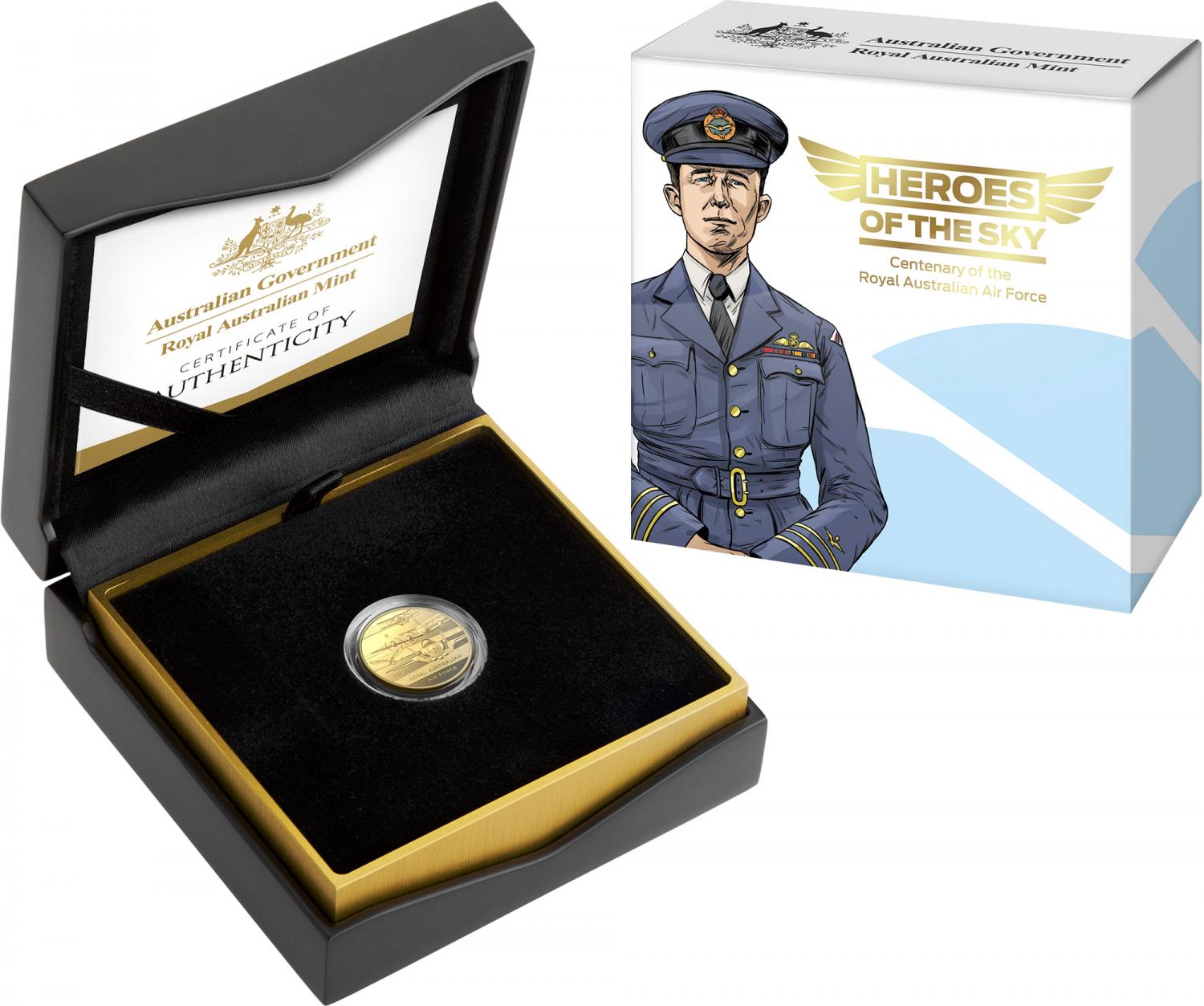 Thumbnail for 2021 Heroes of the Sky $10 Gold Proof 'C' Mintmark Coin