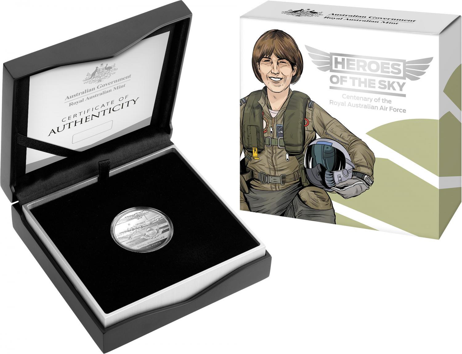 Thumbnail for 2021 Heroes of the Sky $1 Silver Proof 'C' Mintmark Coin