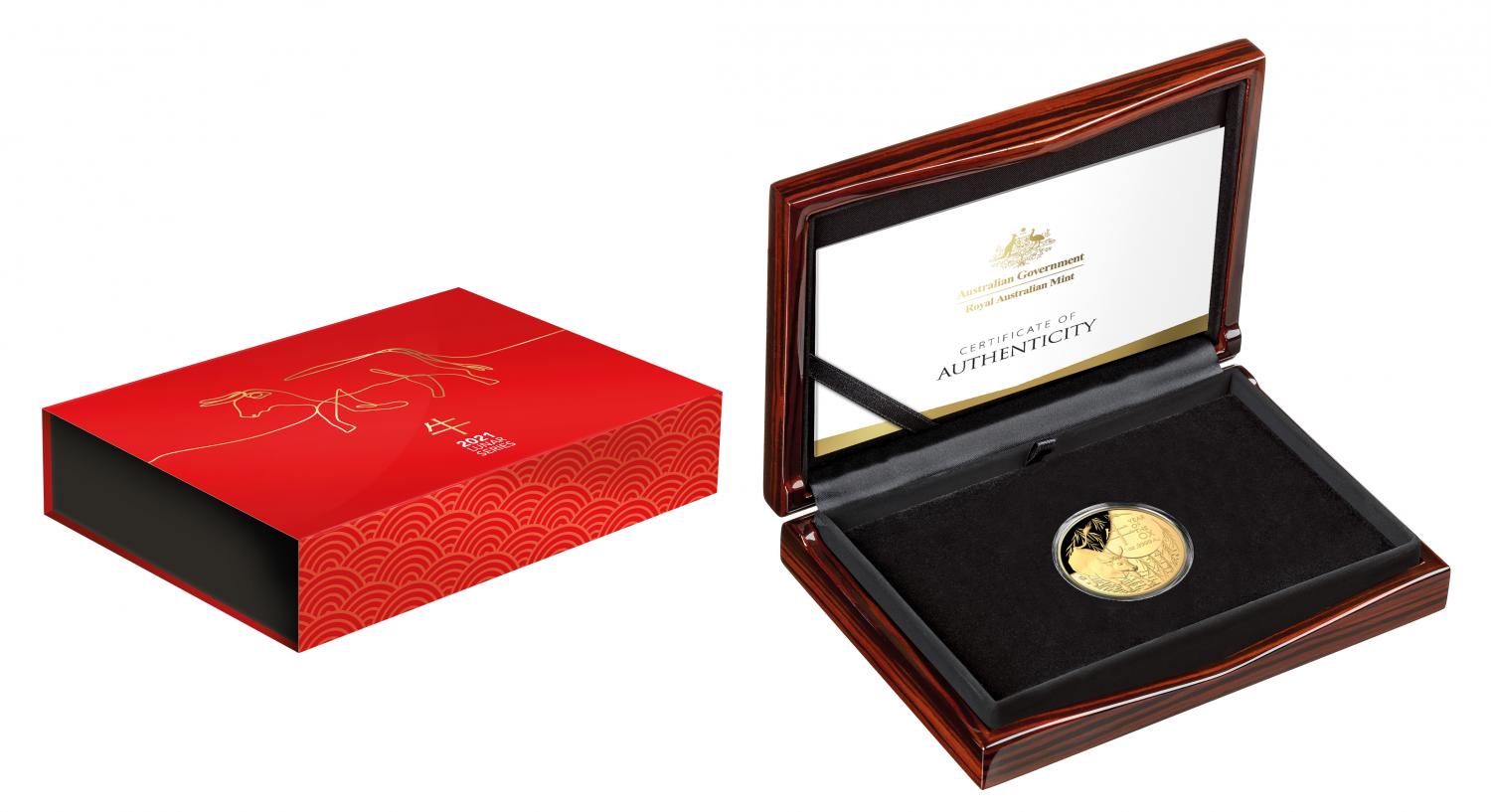 Thumbnail for 2021 Lunar Year of the Ox $100 1oz Gold Proof Domed Coin 