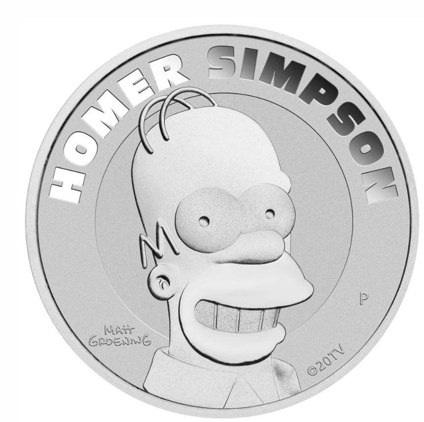 Thumbnail for 2022 The Simpsons - Homer Simpson 1oz Silver Coin 