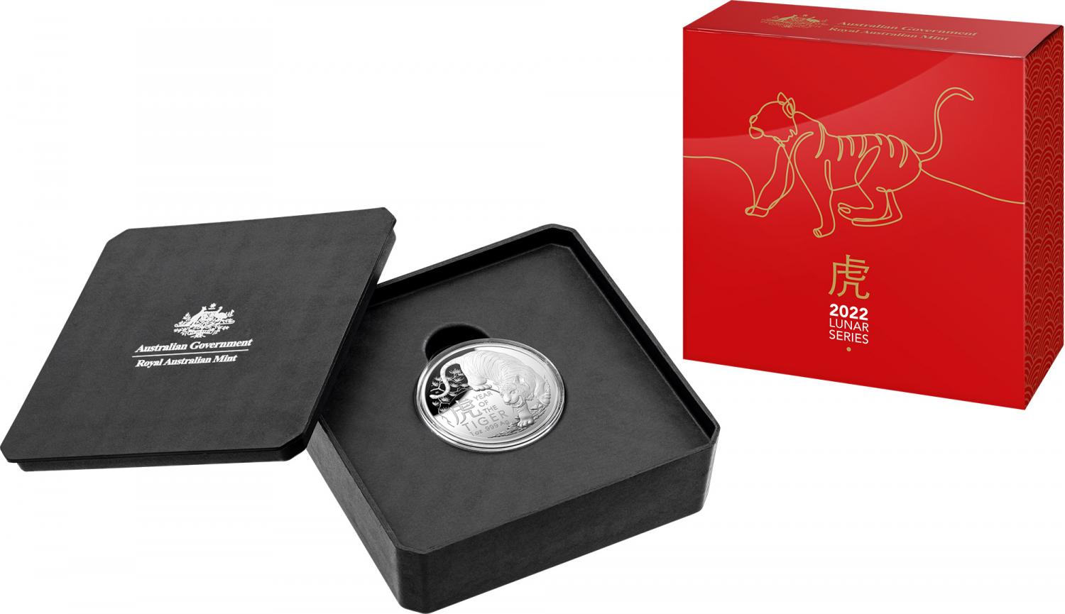 Thumbnail for 2022 $5 Lunar Year of Tiger Silver Proof Domed Coin