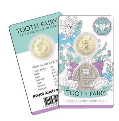 Thumbnail for 2022 $2 Tooth Fairy UNC Coin on Card