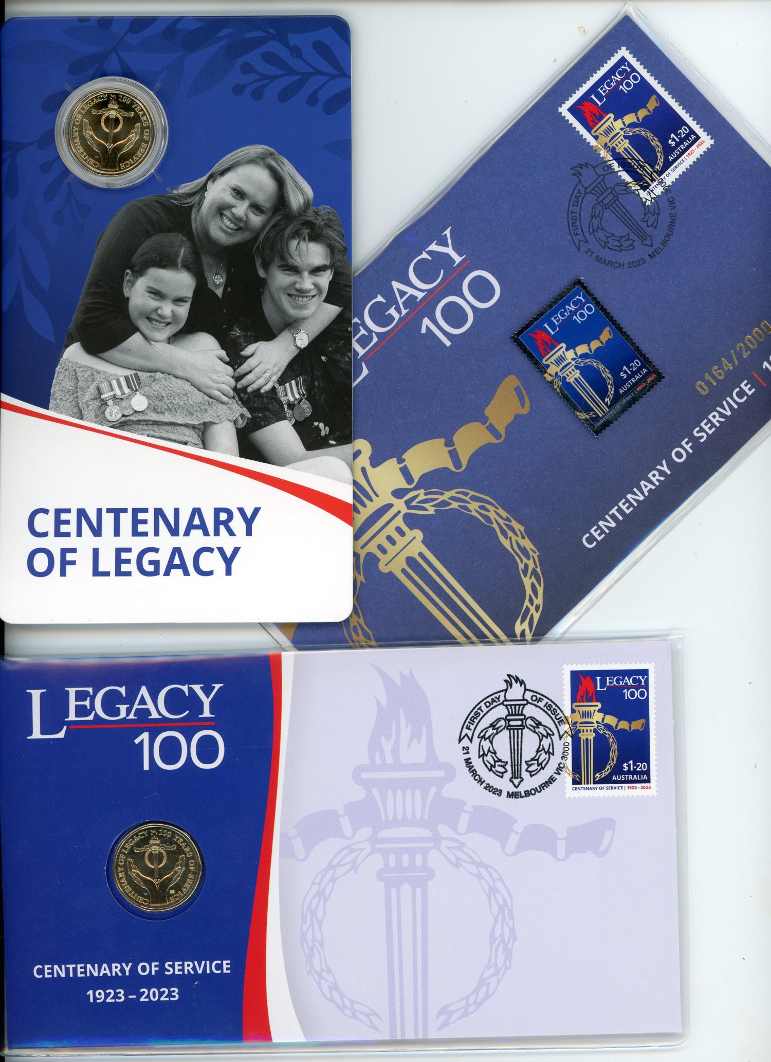 Thumbnail for 2023 Legacy 100 Centenary of Service 1923-2023 Set of three - Coin, PNC & PMC