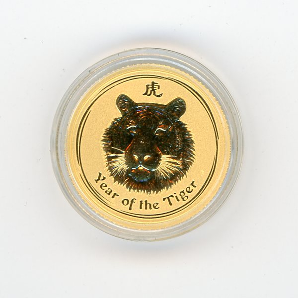 Thumbnail for 2010 Australian One Tenth oz Year of the Tiger in Capsule 