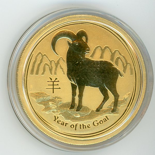 Thumbnail for 2015 Australian 1oz Gold Year of the Goat in Capsule