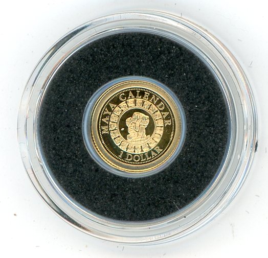 Thumbnail for 2012 Solomon Islands 0.5 Gram .585 Gold One Dollar - Maya Calendar