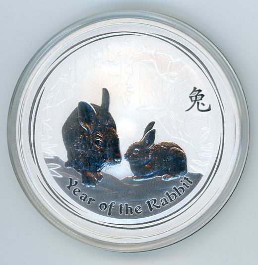 Thumbnail for 2011 Two oz Year of the Rabbit .999 Silver