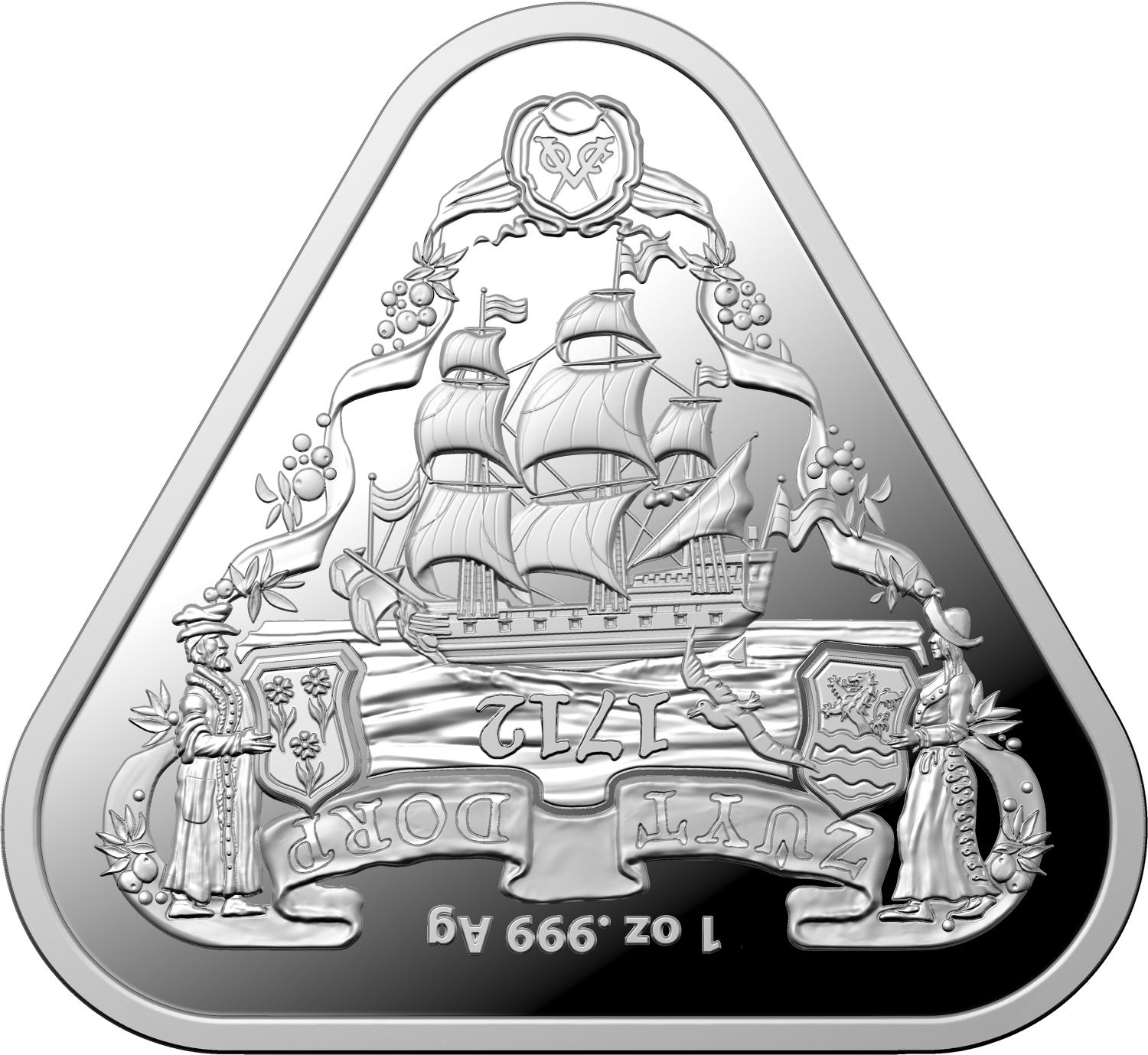Thumbnail for 2020 1oz Silver Triangular Coin Australian Shipwreck Series - Zuytdorp