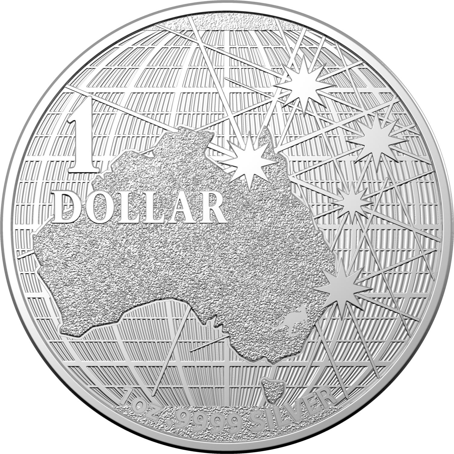 Thumbnail for 2020 $1 Beneath The Southern Skies Silver 99.9%Ag 1oz Brilliant UNC Coin in Capsule - Royal Australian Mint