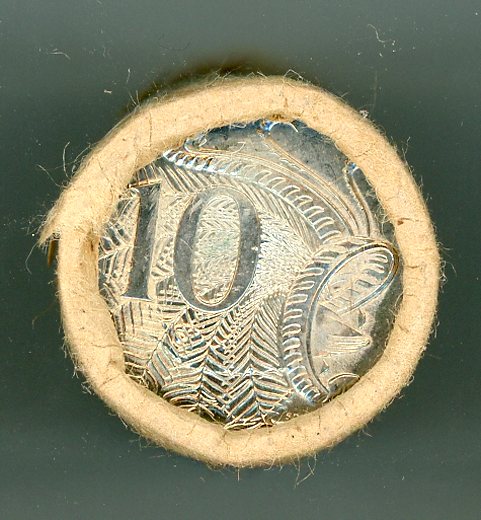Thumbnail for 1989 Ten Cent Royal Australian Mint Roll   -   T-T