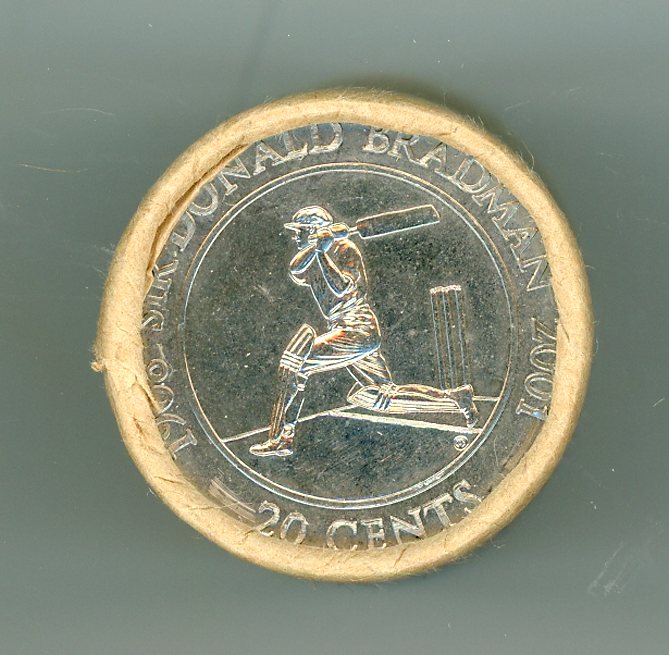Thumbnail for 2001 Uncirculated 20c Coin Roll - Sir Donald Bradman