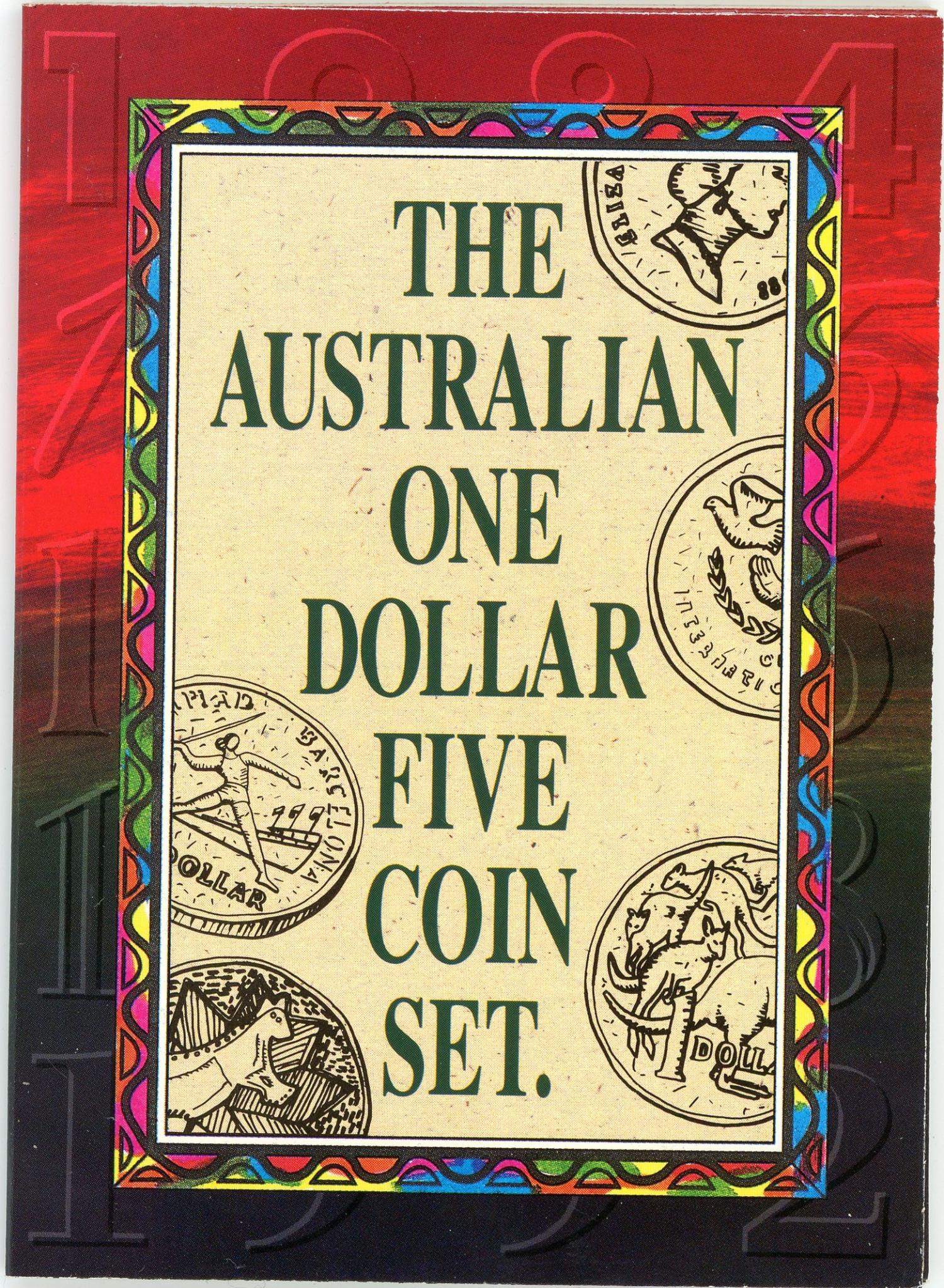 Thumbnail for 1984-1992 One Dollar Five Coin Set