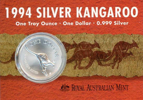 Thumbnail for 1994 1oz One Dollar Silver Kangaroo