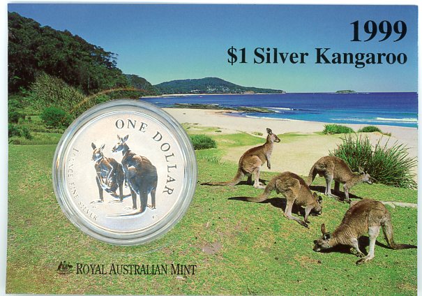 Thumbnail for 1999 1oz One Dollar Silver Kangaroo