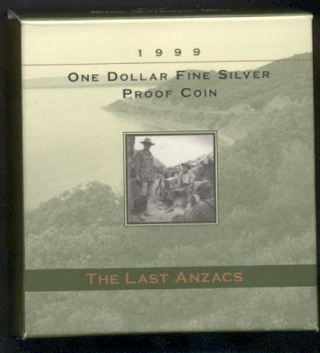 Thumbnail for 1999 Australian Silver Proof Coin - Last Anzacs Dollar