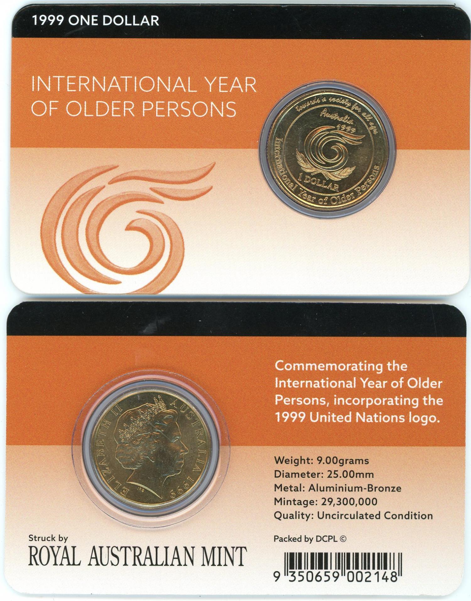 Thumbnail for 1999 $1 International Year of Older Persons