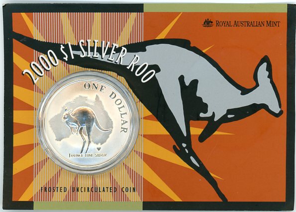 Thumbnail for 2000 1oz One Dollar Silver Kangaroo