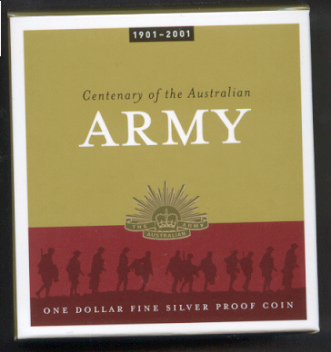 Thumbnail for 2001 Australian Silver Proof Coin -  Centenary of the Australian Army