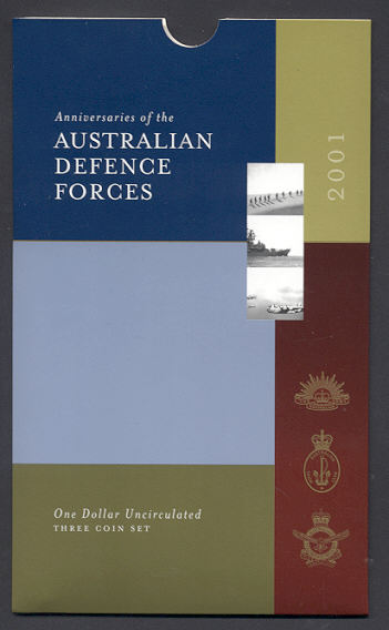 Thumbnail for 2001 Australian Defence Force Set of Three $1.00 Coins
