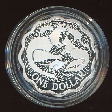 Thumbnail for 2004 Australian $1 Silver Coin from Masterpieces in Silver Set - Scalloped Aboriginal Design