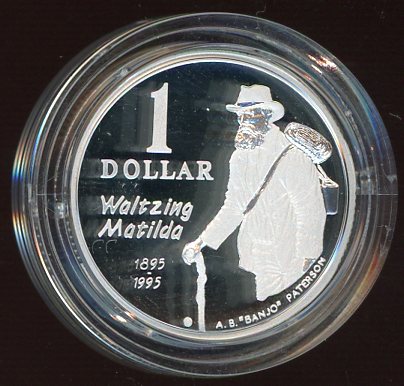 Thumbnail for 2004 Australian $1 Silver Coin from Masterpieces in Silver Set - Waltzing Matilda