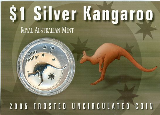 Thumbnail for 2005 1oz One Dollar Silver Kangaroo