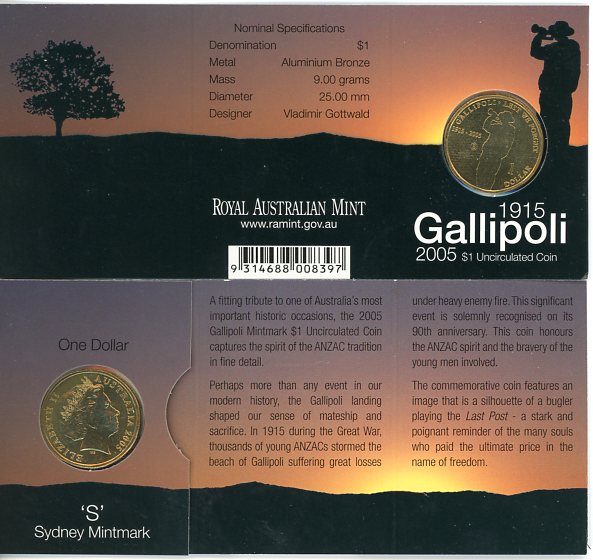 Thumbnail for 2005 Gallipoli S Mintmark