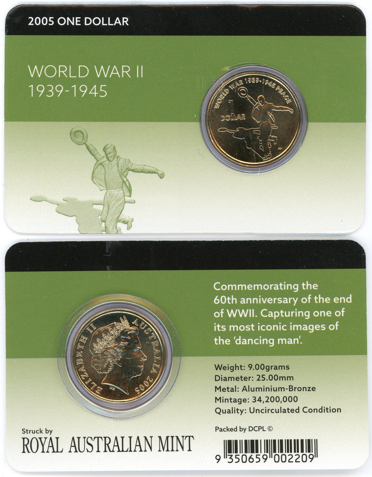 Thumbnail for 2005 $1 Commemorating 60th Anniversary of the End WWII