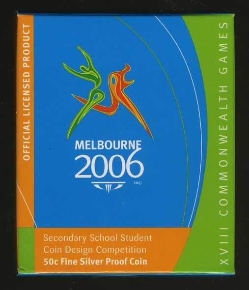 Thumbnail for 2006 Melbourne Commonwealth Games Fifty Cent Silver Proof