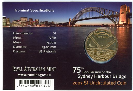 Thumbnail for 2007 75th Anniversary of the Sydney Harbour Bridge - C Mintmark