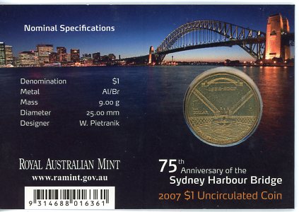 Thumbnail for 2007 75th Anniversary of the Sydney Harbour Bridge - M Mintmark