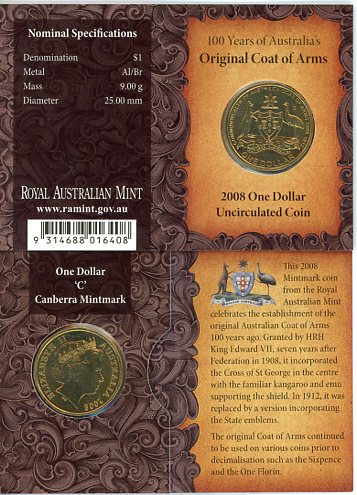 Thumbnail for 2008 Coat of Arms C Mintmark