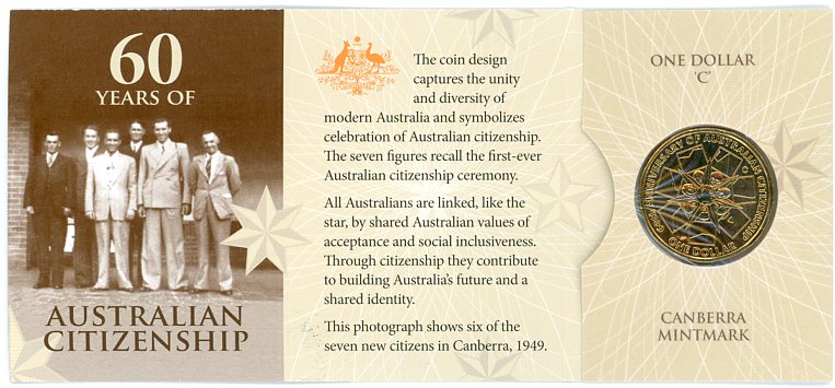 Thumbnail for 2009 60 Years of Australian Citizenship - C Mintmark