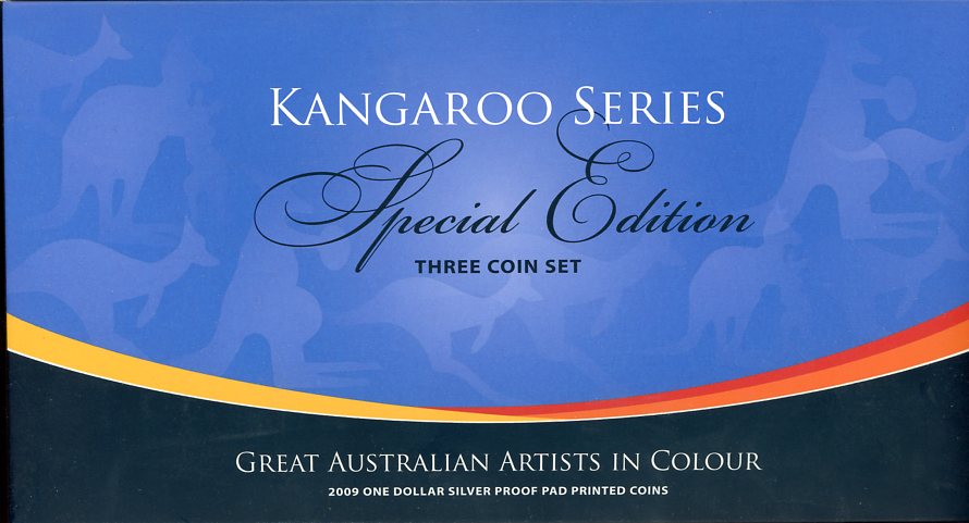 Thumbnail for 2009 $1 Kangaroo Silver Proof Three Coin Set - Great Australian Artists