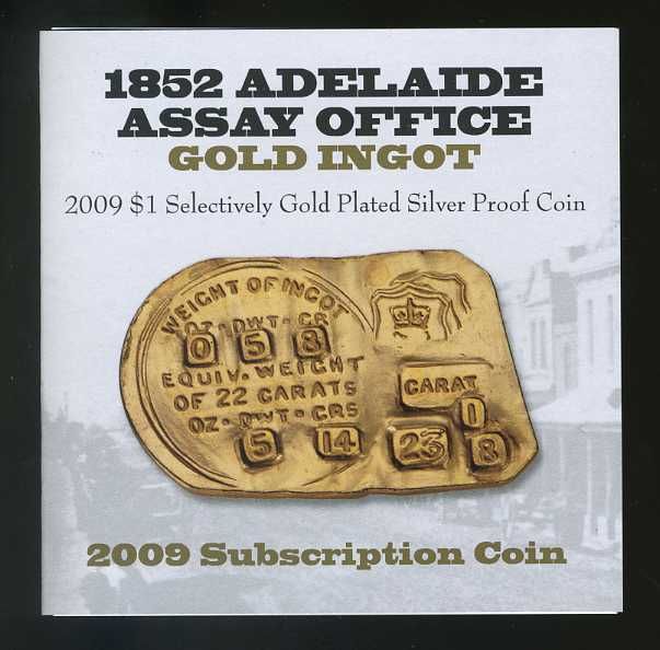 Thumbnail for 2009 Selectively Gold Plated Subscription Dollar - Adelaide Assay Office