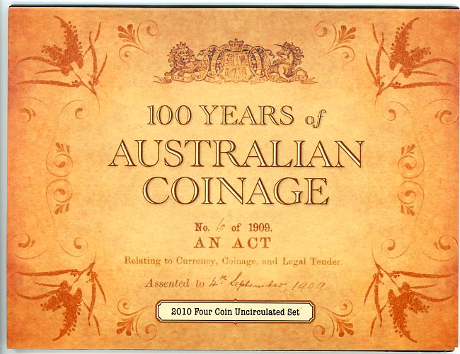Thumbnail for 2010 100 Years of Australian Coinage - 4 Coin Set CBMS