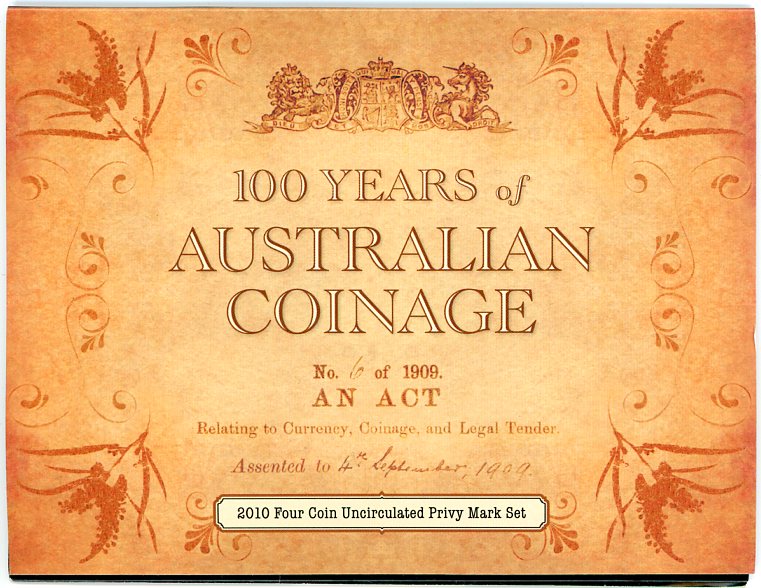 Thumbnail for 2010 100 Years of Australian Coinage - 4 Coin Set ADHP 