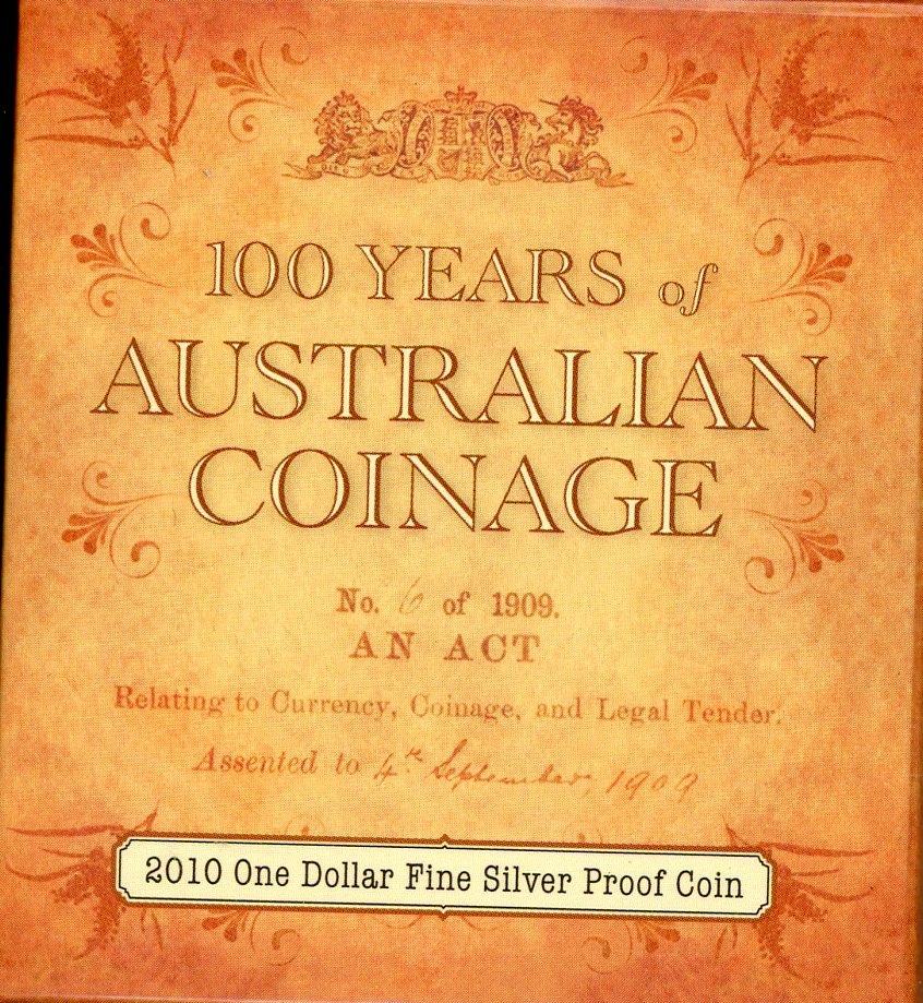 Thumbnail for 2010 $1 Fine Silver Proof Coin - 100 Years of Australian Coinage