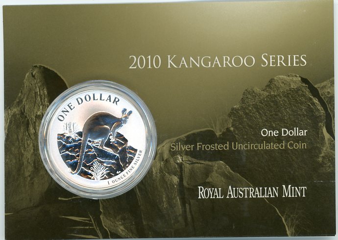Thumbnail for 2010 1 Silver Frosted UNC Coin - Kangaroo Series
