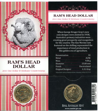 Thumbnail for 2011 Rams Head Dollar B Counterstamp