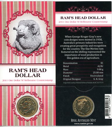 Thumbnail for 2011 Rams Head Dollar M Counterstamp