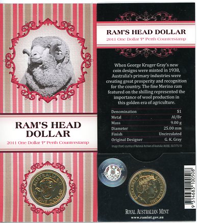 Thumbnail for 2011 Rams Head Dollar P Counterstamp