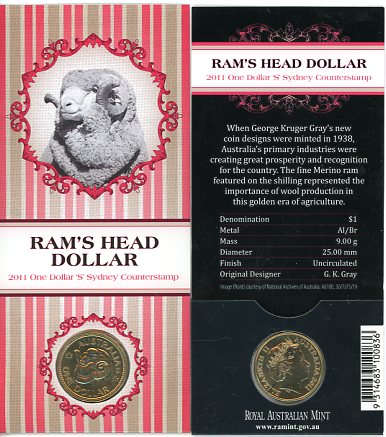Thumbnail for 2011 Rams Head Dollar S Counterstamp